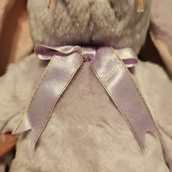 Ty "Floppity" Lavender Plush Bunny with Pink Ears - Buddies Collection - 2001 - Picture 7 of 10